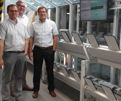 Plate sorter in the press control room