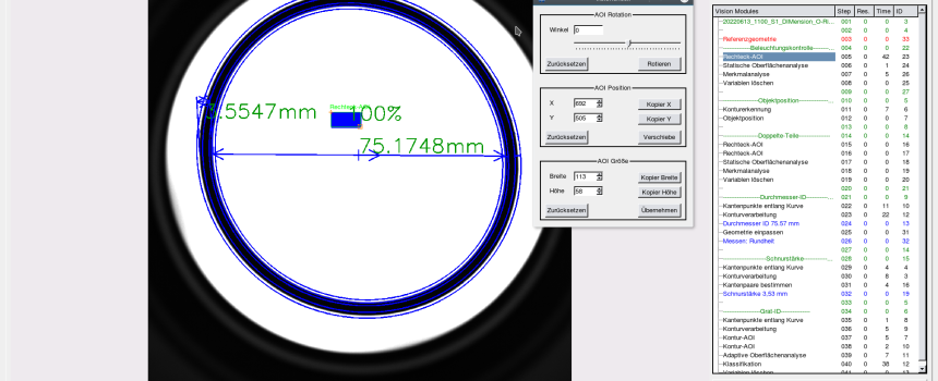 Visioncheck Menu